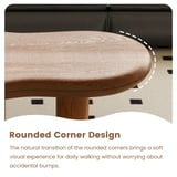Guyii Cloud Shaped Coffee Table, 35.82" Modern Center Table with 4 Thick Legs, Small Cocktail Table for Living Room, Home, Easy Assembly, Walnut - Walmart.com