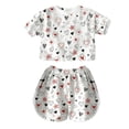 thumbnail image 3 of MEICHEN Pajamas for Women Set Women Pajamas Cute Sleepwear Buttons Short Sleeve Tops Shorts Sets Womens Loungewear, 3 of 3