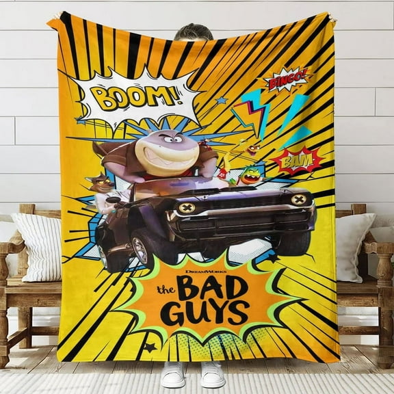 The Bad Guys Throw Blanket Gifts for Fans Lover Girls Boys Women Present Hoodie Him Bed 60"x80"