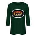thumbnail image 4 of Women Birthday Tees Crew Neck 3/4 Sleeve 1996 Graphic Print Tunic Blouse Casual Loose Vintage Pullover Tops (3XL, Green), 4 of 4