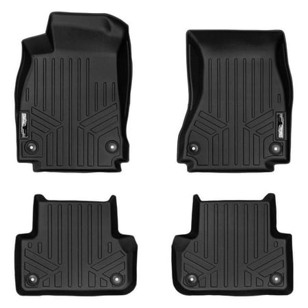 Maxliner 2017-2019 Audi A4 S4 A4 All-Road Quattro Fits All Models Smartliner Floor Mats 2 Row Liner Set Black A0352/B0352