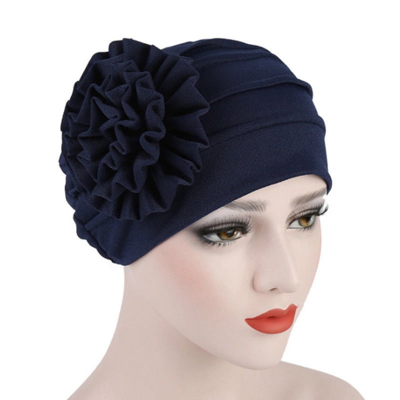Fashion Women Cotton Flower Hat Cancer Chemo Beanie Baggy Cap Turban Hijab 