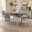 Gray-5, variant on Leovanni 48inch Round Dining Table Set for 4 Modern Solid Wood 5-Piece Kitchen & Dining Room Set with Upholstered Chairs Pedestal Base, Gray