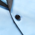 thumbnail image 2 of AZoiNM Men's Slim Fit 3-Piece Suit Set, One-Button Business Casual Blazer Jacket Vest & Pants with Contrast Lapel, 2 of 15