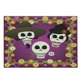 thumbnail image 1 of Hispanic Cutting Board, Traditional Sugar Skulls with Mexican Folk Items and Flowers Cartoon, Decorative Tempered Glass Cutting and Serving Board, in 3 Sizes, by Ambesonne, 1 of 2