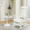 thumbnail image 6 of Outdoor Rocking Chair Set of 2, HDPE Plastic Porch Rocker, White, 6 of 6