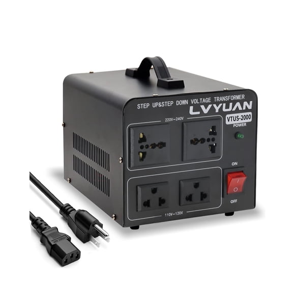Transformador de Voltaje LVYUAN VTUS-2000 2000W Elevador/Reductor