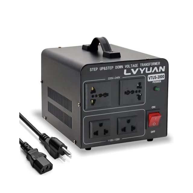 Transformador de Voltaje LVYUAN VTUS-2000 2000W Elevador/Reductor