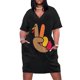 thumbnail image 2 of Suéter feo con diseño de pavo y mano de la paz para el Día de Acción de Gracias, vestido holgado con bolsillos, ropa para mujer, vestido de noche para mujer 2025, 2 of 7
