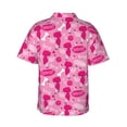 thumbnail image 3 of Balery Poodle Dog Print Men's Hawaiian Shirts Short Sleeve Beach Shirt Relaxed Fit Vacation Button Down Shirts-X-Large, 3 of 9