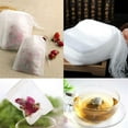 thumbnail image 4 of MYG 100Pcs Drawstring Reusable Bags Packing Bath Soap Herbs Empty Tea Bag White 2.17x2.76inch, 4 of 5