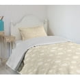thumbnail image 4 of Ambesonne Tan Quilted Bedspread Set 2 Pcs, Water Inspired Bubble Forms, Twin Size, Tan Eggshell, 4 of 6