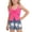 Hot Pink, variant on Girls Summer Outfit Sets, 2 Piece Sleeveless Summer T-shirts and Denim Shorts Sets White Size 7-8T