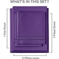 thumbnail image 3 of CGK Linens 4-Piece Breathable and Cooling Sheet Set With Extra Matching Pillowcases - Twin Size Bed Sheets Fits 8"-16" Mattresses, Purple, 3 of 7