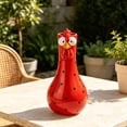 thumbnail image 4 of 7.9in Chicken Vase For Flowers, Long Neck Colorful Polka Dots Chicken Vase, Funky Resin Chicken Flower Vase, Farmhouse Tabletop Ornament for Office Home Decor, Red, 4 of 6
