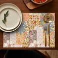 thumbnail image 4 of Pioneer Flower Floral Print Pattern Summer Placemats Table Placemats Set Of 6-Linen Kitchen Washable Placemats Table Mats 12x18 Inch Non-Slip Heat Resistant, 4 of 5