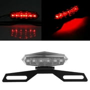 LYUMO Tail Brake Light,1Pc Motorcycle Dirt Bike LED Tail Brake Light License Plate Mount Holder Bracket, Motorcycle License Plate Light