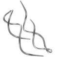 thumbnail image 2 of 2 pendientes de espiral con forma de espiral, hechos a mano, con forma lineal, curva y colgante., 2 of 6