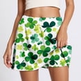 thumbnail image 7 of DHFJKG Womens Athletic Skorts For Running Tennis Clover Print Workout Mini Skirt With Built In Shorts Comfortable Activewear Trendy Skirt, 7 of 7
