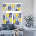 thumbnail image 6 of Kitchen Window Curtains Valance and Tier Set, Watercolor Blue Yellow Blooming Sunflowers Rod Pocket Tier Curtain Valance Set, Abstract Flowers Light Filtering Cafe Curtains for Bedroom Living Room, 6 of 9
