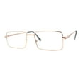 thumbnail image 3 of Squared Rectangle Dad Style Metal Rim Eye Glasses Rose Gold, 3 of 4