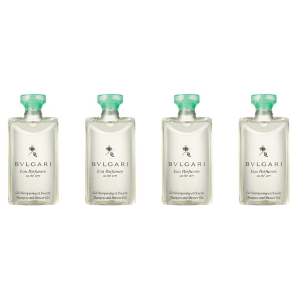 Bvlgari Green Tea Shampoo & Shower Gel lot of 4 each 2.5oz Total of 10oz