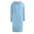 thumbnail image 6 of Cardigan for Women Warm Long Sleeve V Neck Button Down Knit Sweater Outwear Soft Loose Fit Cozy Fall Winter Fashion Solid Color Work Sweaters for Women Sky Blue XXXXL, 6 of 6