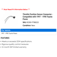 thumbnail image 2 of Throttle Position Sensor Connector - Compatible with 1997 - 1998 Toyota Paseo, 2 of 2