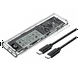 thumbnail image 1 of Carcasa para SSD con Protocolo Dual M.2 NVME/NGFF, Carcasa Transparente para Disco Duro USB 3.2 con Adaptador SSD con Pantalla Inteligente, 1 of 7
