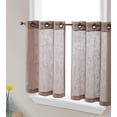 thumbnail image 6 of THD Serena Faux Linen Textured Semi Sheer Light Filtering Grommet Short Thick Cafe Curtain Tiers for Kitchen & Small Windows, Pair, 6 of 33