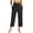 Black, variant on AherBiu Capri Pants for Women Yoga Capris with Pockets High Waisted Straight Leg Casual Loose Stretch 3/4 Length Trousers