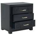 thumbnail image 2 of SAFAVIEH Raina Three Drawer Greek Key Night Stand Navy, 2 of 13