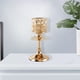 thumbnail image 5 of Gold Plated Pillar Candlestick Stand Metal Crystal Votive Candle Holder for Table Centerpiece Wedding Christmas Ornament Housewarming Gift M, 5 of 6