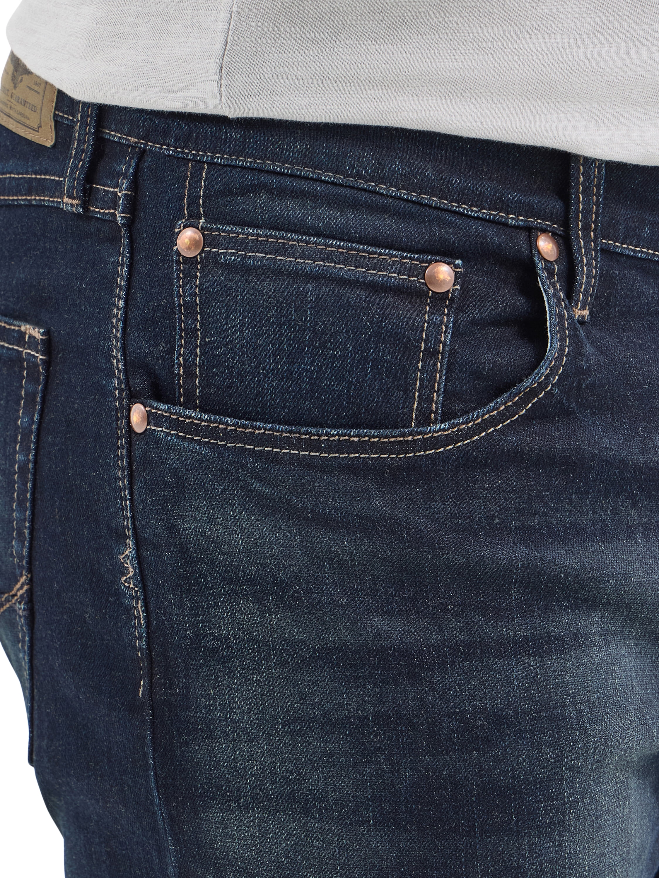 Wrangler Men's and Big Men's Straight Fit Jeans with Flex
