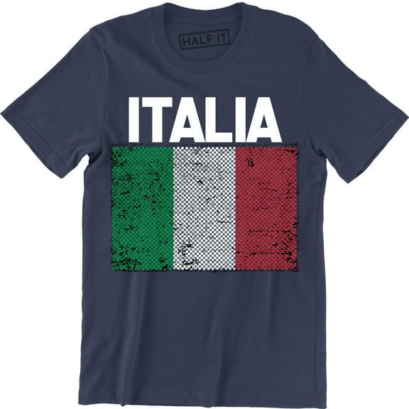 Italia Italian Flag Emblem - National Pride Country Symbol Men's Tee