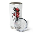 thumbnail image 4 of 20oz Insulated Tumbler Personalized with Initial 'I' and Floral Artwork, Stainless Coffee Mug, Custom Drinkware Idea for Birthday, Wedding, for Mom, Sisters, Close Friends, 4 of 6