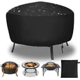 thumbnail image 1 of Housse de Protection pour Foyer Rond, Cordon de Serrage Imperméable, Coupe-Vent, Résistante aux UV, Tissu Oxford 80x65 cm pour Four, Table de Salle à Manger et Chaises et Jardin, 1 of 4