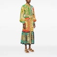 thumbnail image 4 of Women Vintage Printed Shirt Dress Long Sleeve Tie Waist Button Down Casual Vacation Midi Dress, 4 of 6