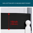 thumbnail image 4 of Unique Bargains 200TC Cotton Fitted Sheet 15' Large Bottom Sheets Pocket Breathable Durable, 4 of 9