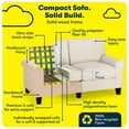 thumbnail image 4 of Pemberly Row 61" Rolled Arm Loveseat Sofa with Removable Covers Beige, 4 of 16