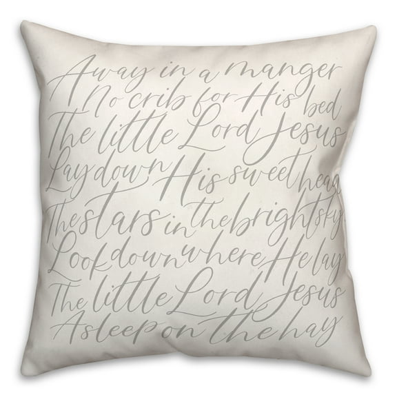 Creative Products Away in a Manger 18 x 18 Spun Poly Pillow