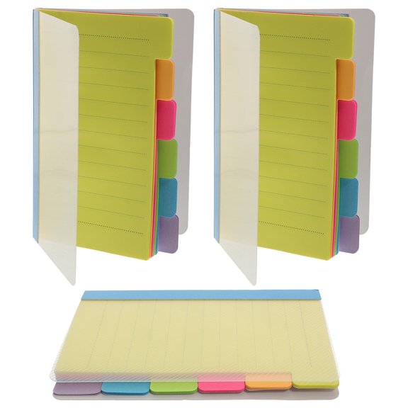 Worgeous 3 Books Colored Spiral Small Notebooks Office Yellow