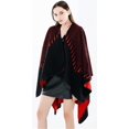 thumbnail image 4 of PIKADINGNIS Women Shawl Wraps Poncho Fleece Sweater Cape Open Front Coat Office Warm Blanket Scarf, 4 of 6
