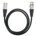 thumbnail image 4 of 3Pin XLR Male To XLR Female Mixer Cable, Microphone Cable Flexible Professional 1m/2m/ Stable Performance  for Live Sound for Studio Recor Black, 4 of 7