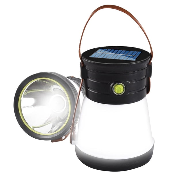 Escalada Camping Lantern 2 Modes Tent Lamp Emergency para mochilero (carga solar)