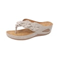 thumbnail image 2 of YOUYEDIAN Orthopedic Sandals for Women Summer Wide Arch Support Beach Shoes Hiking Non Slip Slip on Open Toe Slippers, 2 of 5