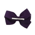 thumbnail image 2 of Motique Accessories Plum Sweatshirt Fleece Hair Bow Hair Clip Large, One Size Fits for Teen Girls, 2 of 3