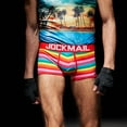 thumbnail image 2 of Fesfesfes Mens Shorts Fashion Sexy Underpants Rainbow Striped Personality Boxer Boxer Shorts Spring, 2 of 7