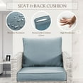 thumbnail image 2 of PARKWELL Wicker Patio Chairs Set of 2,Outdoor Rattan Chairs with Cushion,Porch Balcony Seating Furniture Set 350lb,Baby Blue, 2 of 6