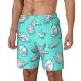 thumbnail image 2 of Gaeub Seashell And Starfish Mens Swim Trunks Stretch Beach Shorts Quick Dry for Men Swim Shorts Swimwear with Pockets- Large, 2 of 9
